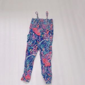 Lilly Pulitzer size Small romper for little girls.